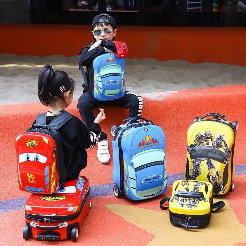 Kids Luggage With Wheel For Boys 18 Inch - Blue
