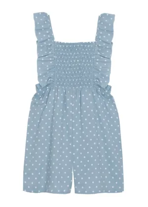 Kids Pebble Polka-Dot Woven Romper