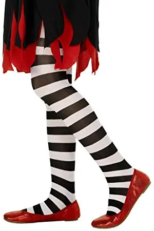 Kids Striped Halloween Tights
