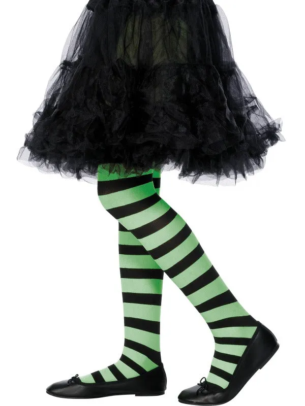 Kids Striped Halloween Tights