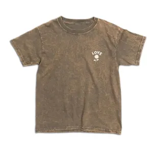 Kid's Vintage Charcoal/Brown Grey Love T-Shirt