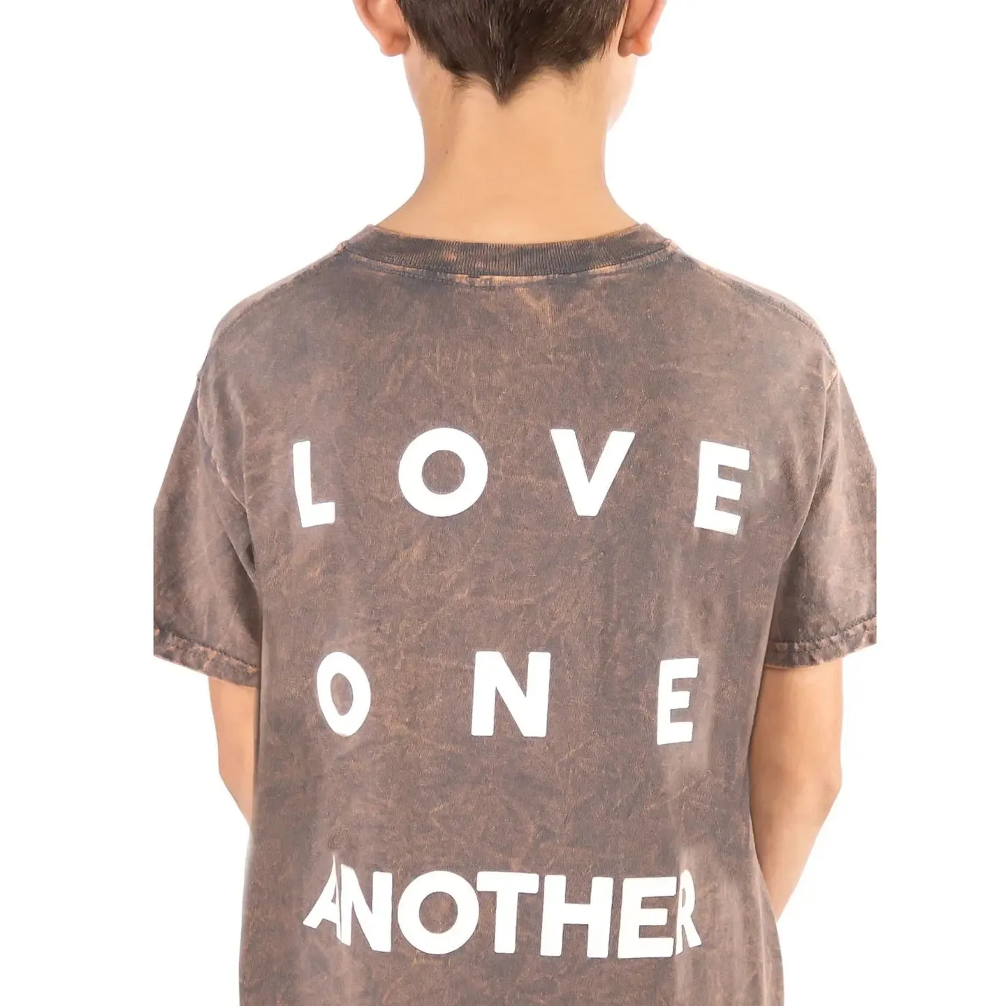 Kid's Vintage Charcoal/Brown Grey Love T-Shirt