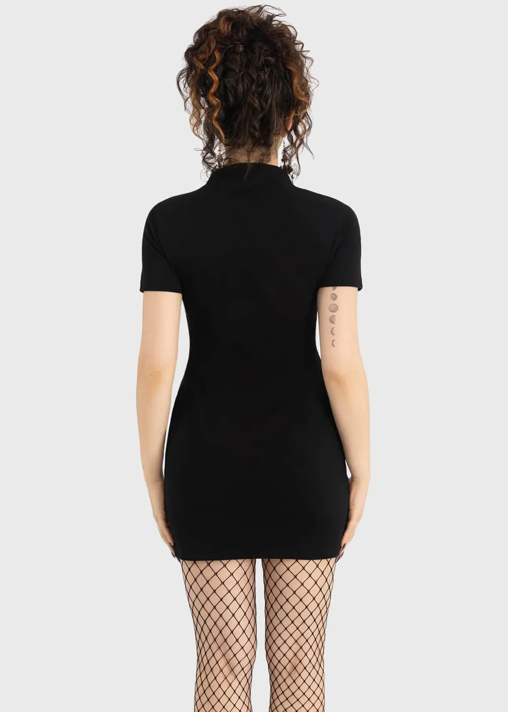 Killstar x Chucky You're A Real Doll Mini Dress Black