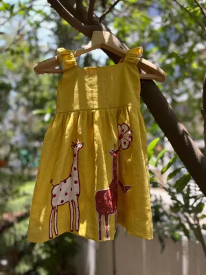 Klingaru Frock - Yellow dress with Applique work- PRE ORDER