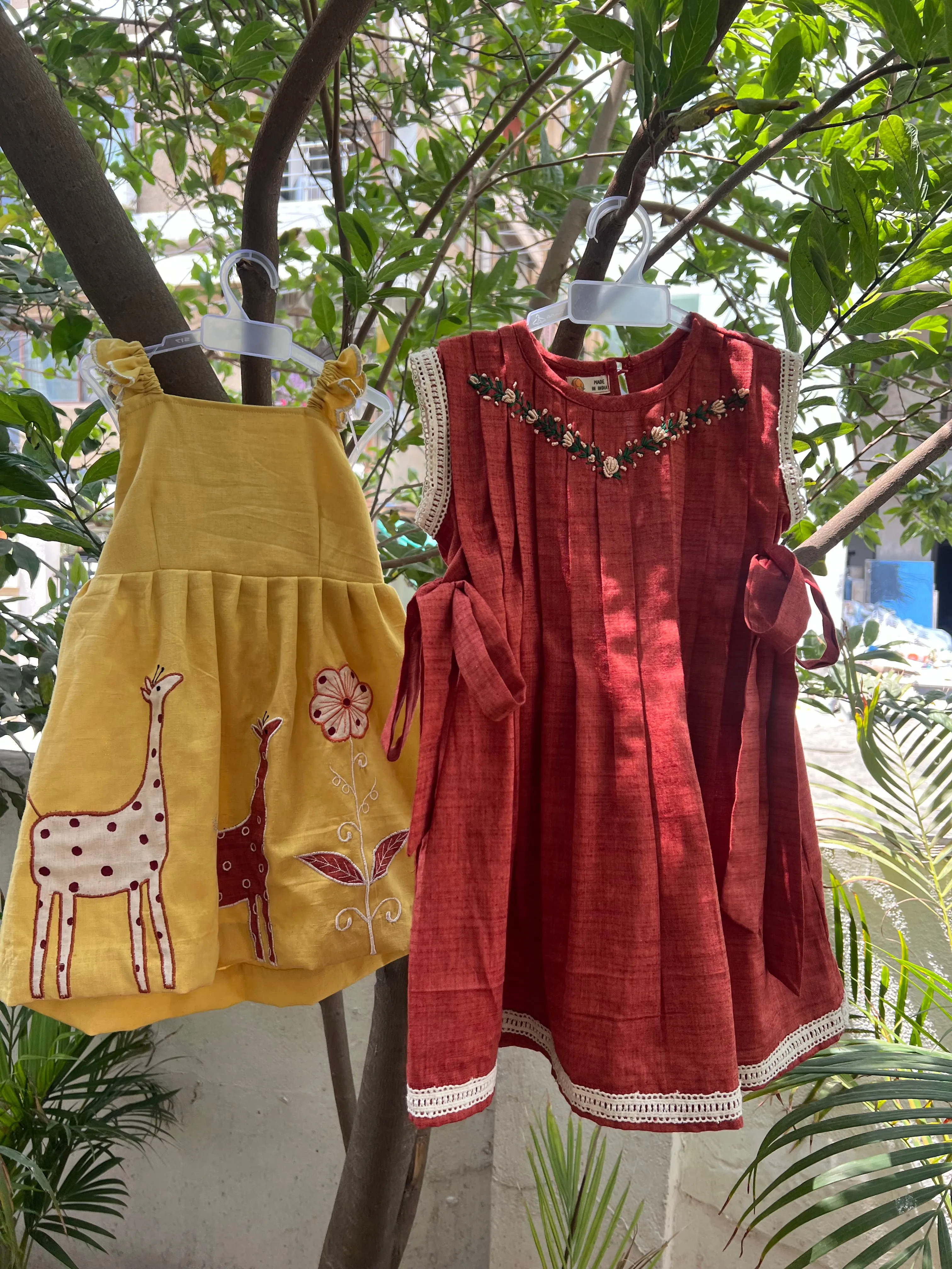 Klingaru Frock - Yellow dress with Applique work- PRE ORDER