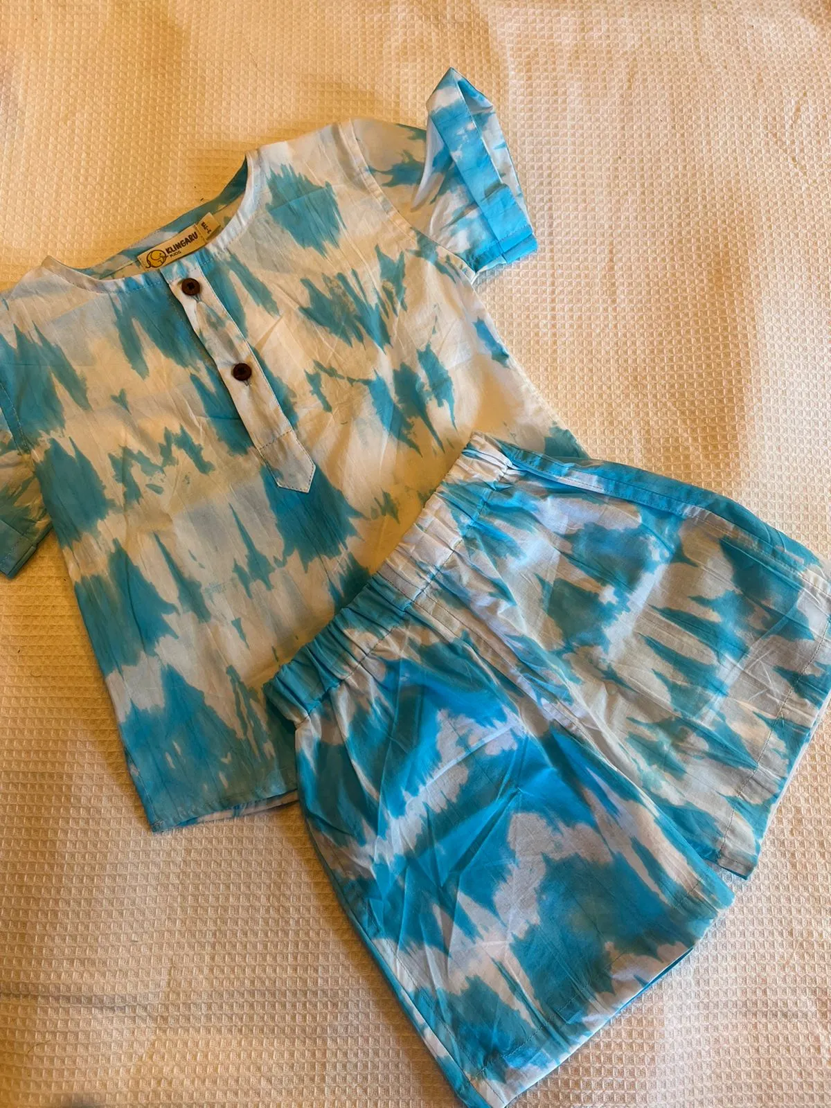 Klingaru Summer Short Set - Blue Shibori