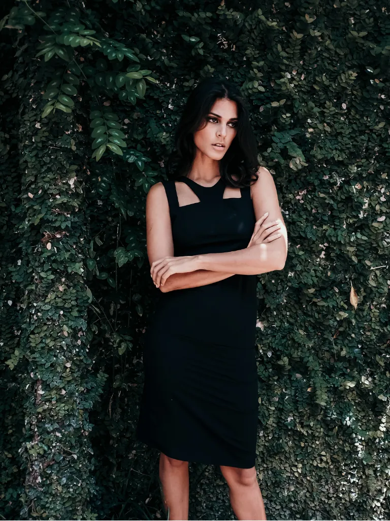 Knee High Pencil Skirt with Slit