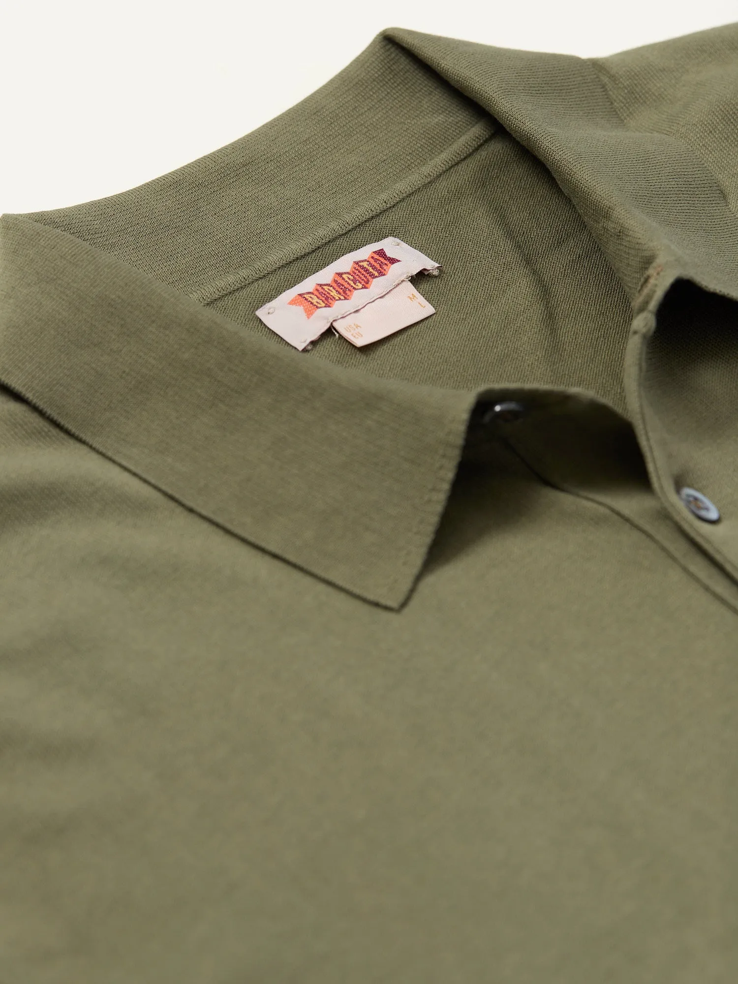 Knit Cotton Polo Shirt Army