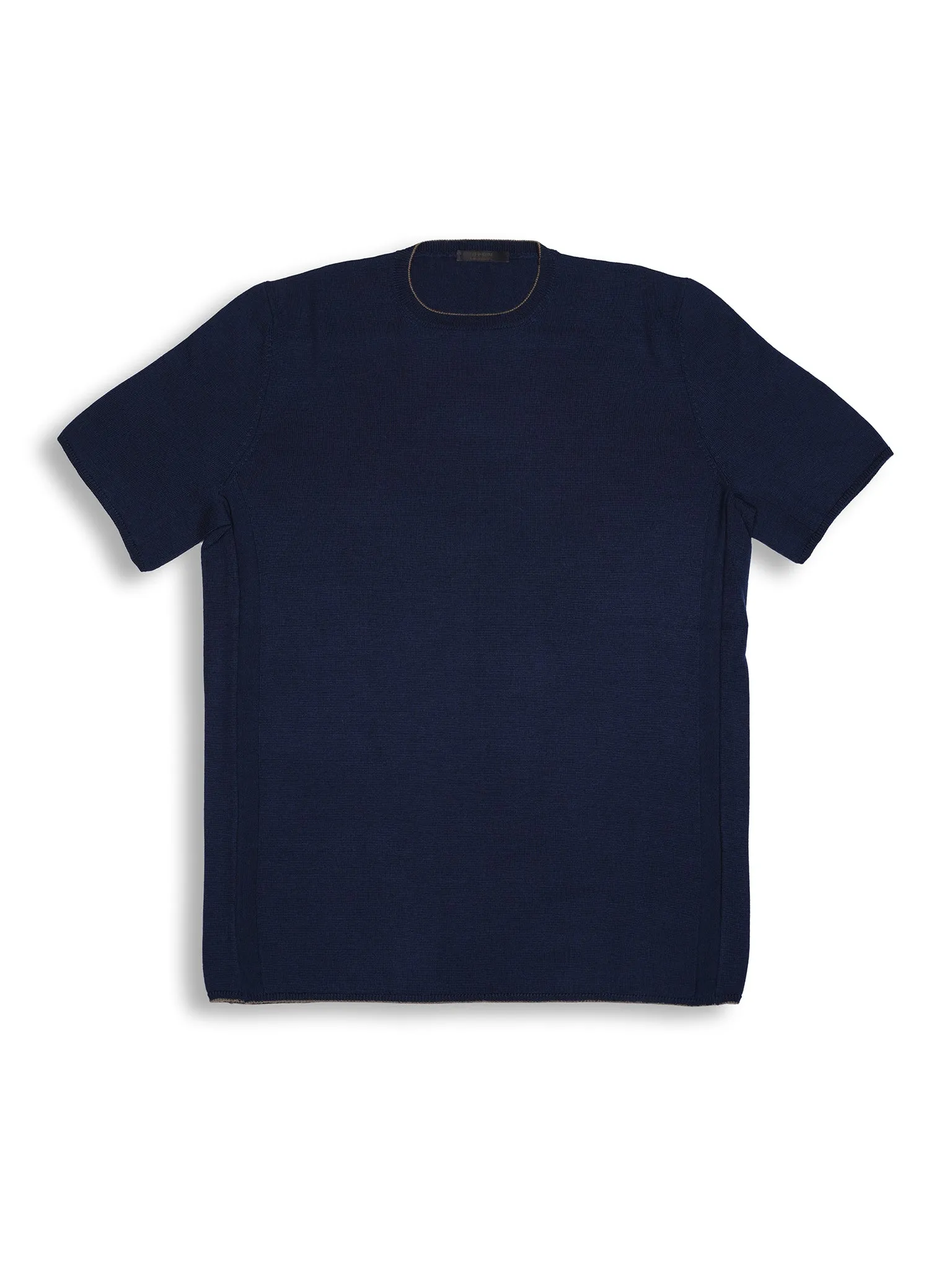 Knit Sweater Tee Shortsleeve Lapis