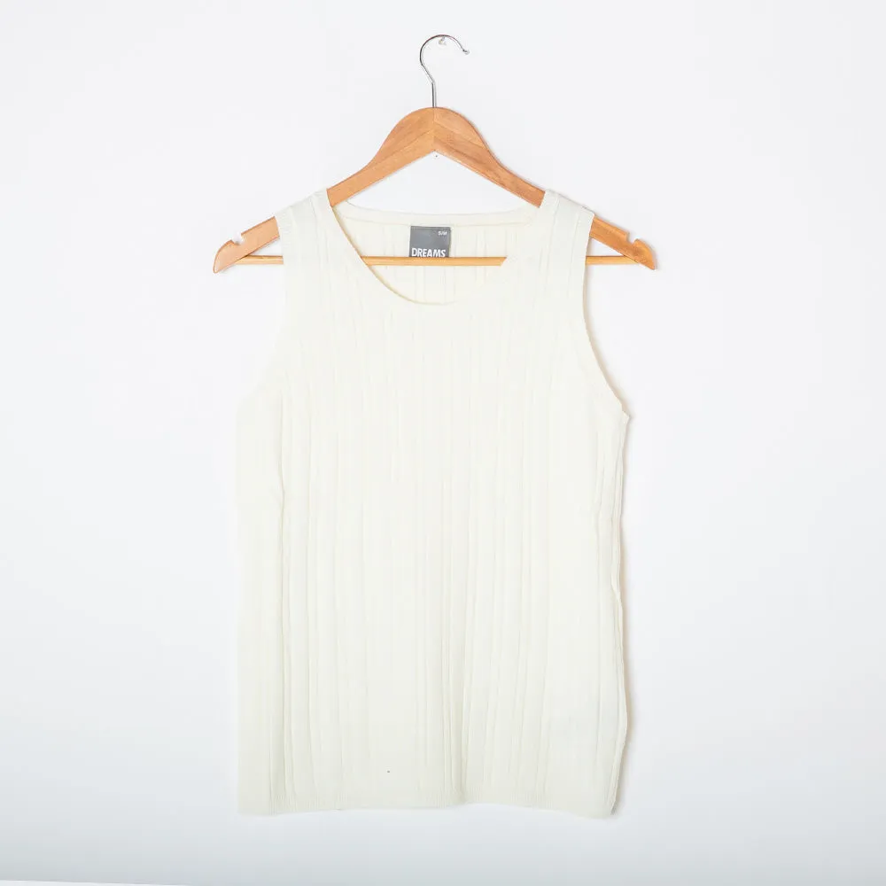Knitted Ribbed Vest Top