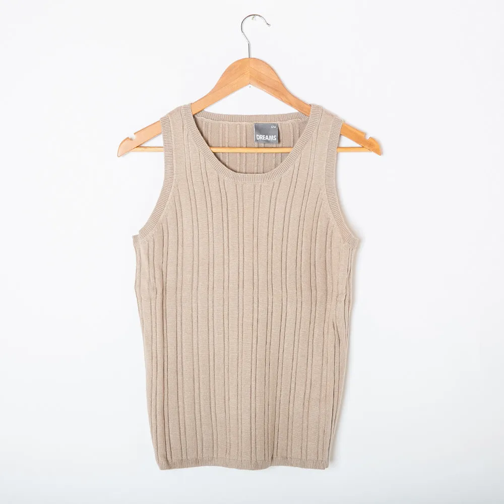 Knitted Ribbed Vest Top