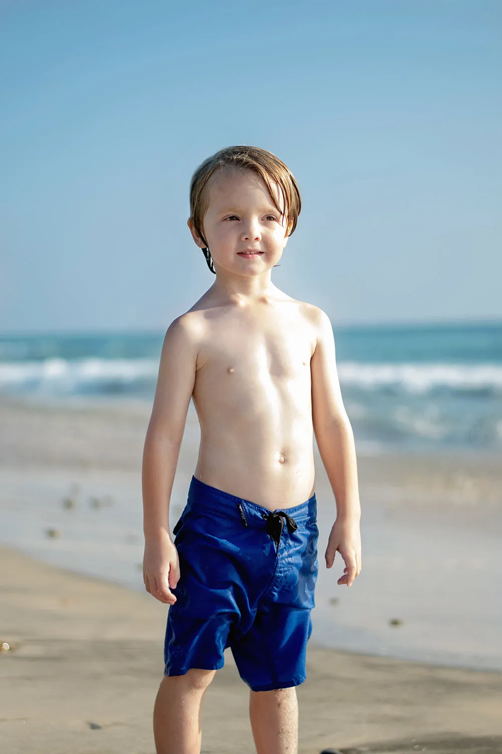 Knuckleheads Blue Swim Trunks Baby Boy Kids Grey Blue Shorts