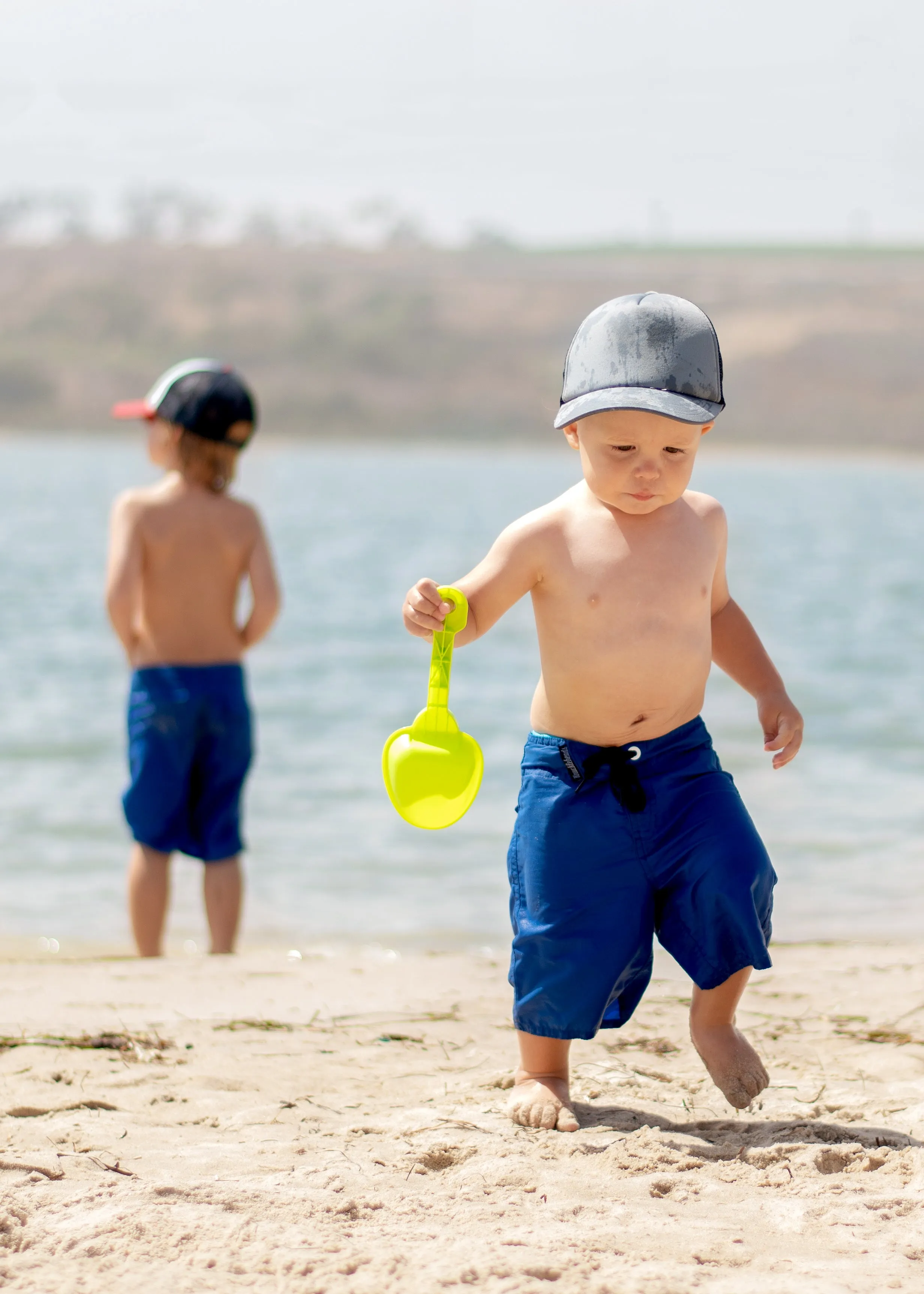 Knuckleheads Blue Swim Trunks Baby Boy Kids Grey Blue Shorts