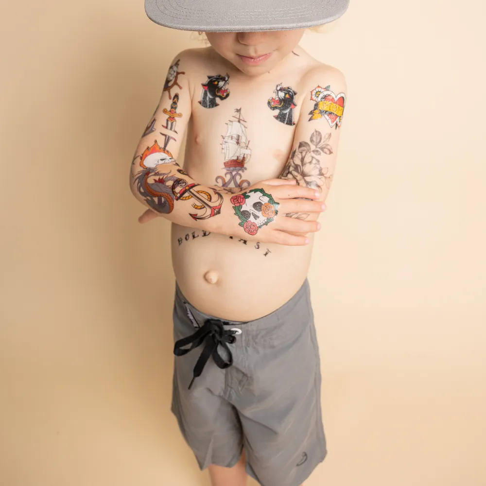 Knuckleheads Grey Swim Trunks Baby Boy Kids Blue Shorts