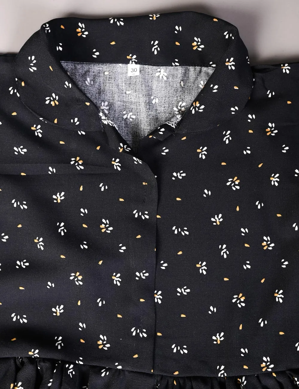 KOS-12-Black - Kids Linen Stitched Frock
