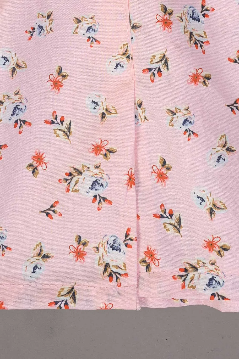 KOS-14-Pink - Kids Cotton Stitched Frock