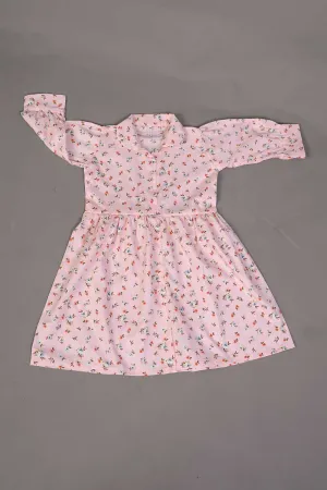 KOS-14-Pink - Kids Cotton Stitched Frock