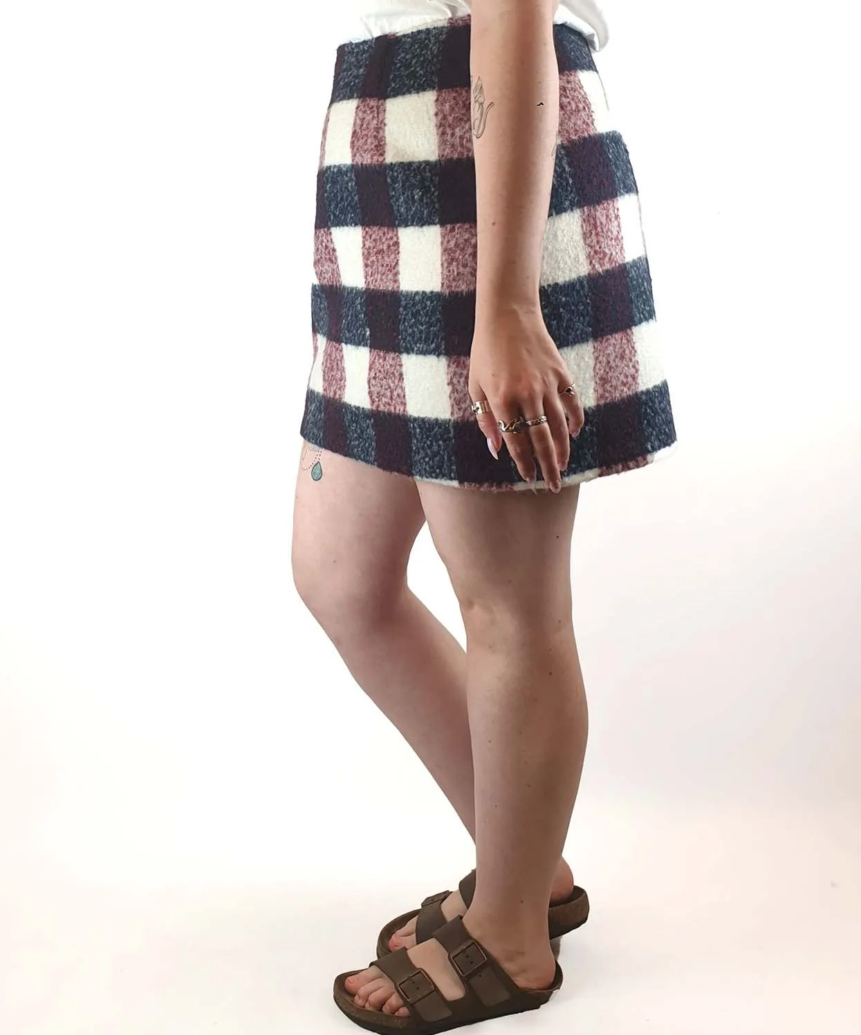 Kuwaii plaid mini skirt size 14 (best fits 12-14)