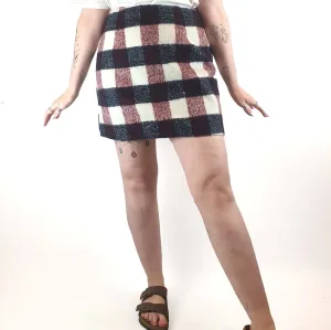 Kuwaii plaid mini skirt size 14 (best fits 12-14)