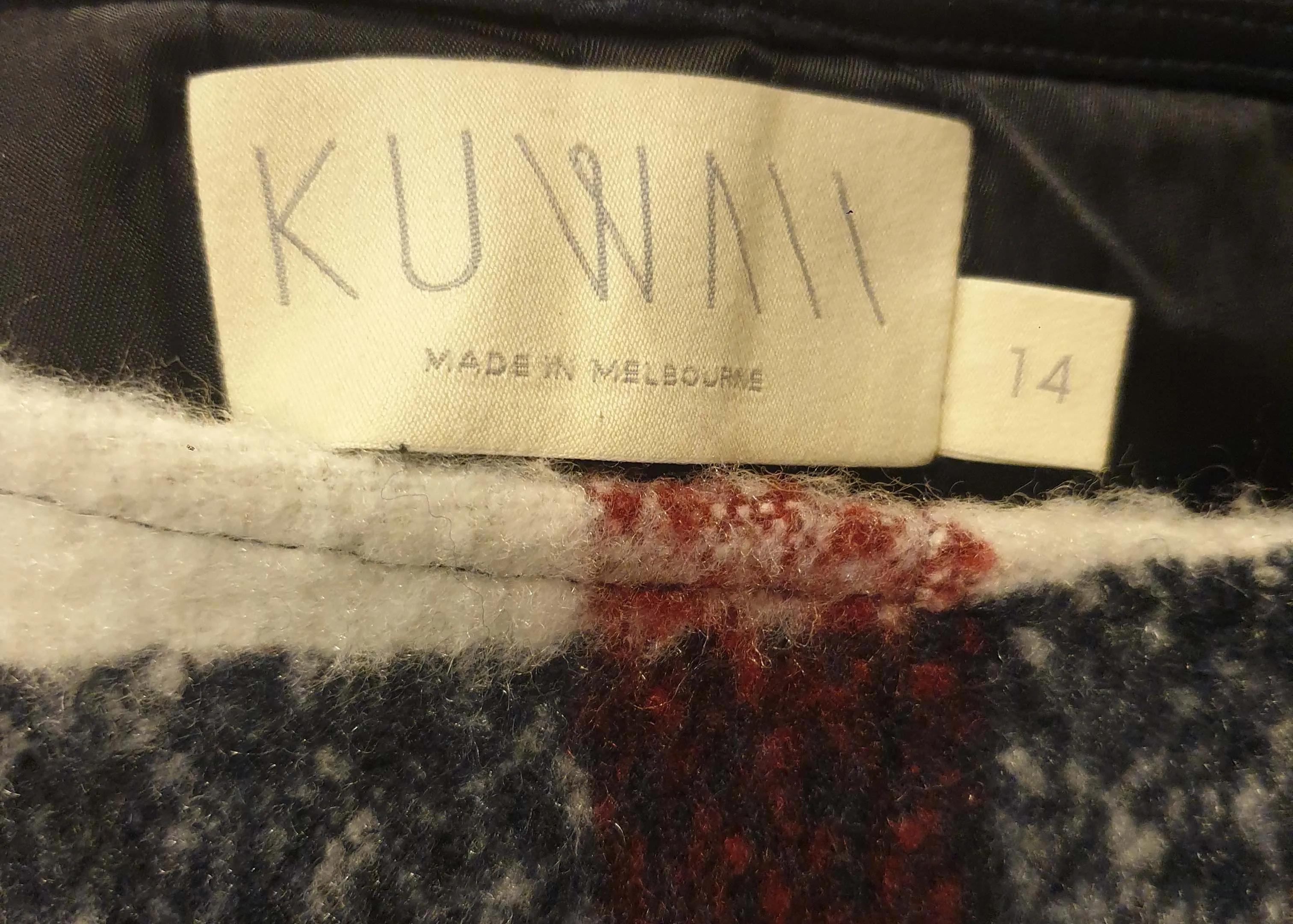 Kuwaii plaid mini skirt size 14 (best fits 12-14)