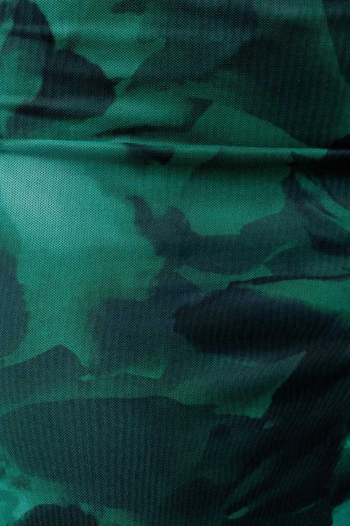 LA FEI MESH MAXI SKIRT - Green Print