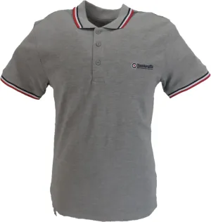 Lambretta Grey Marl Retro 100% Cotton Polo Shirt
