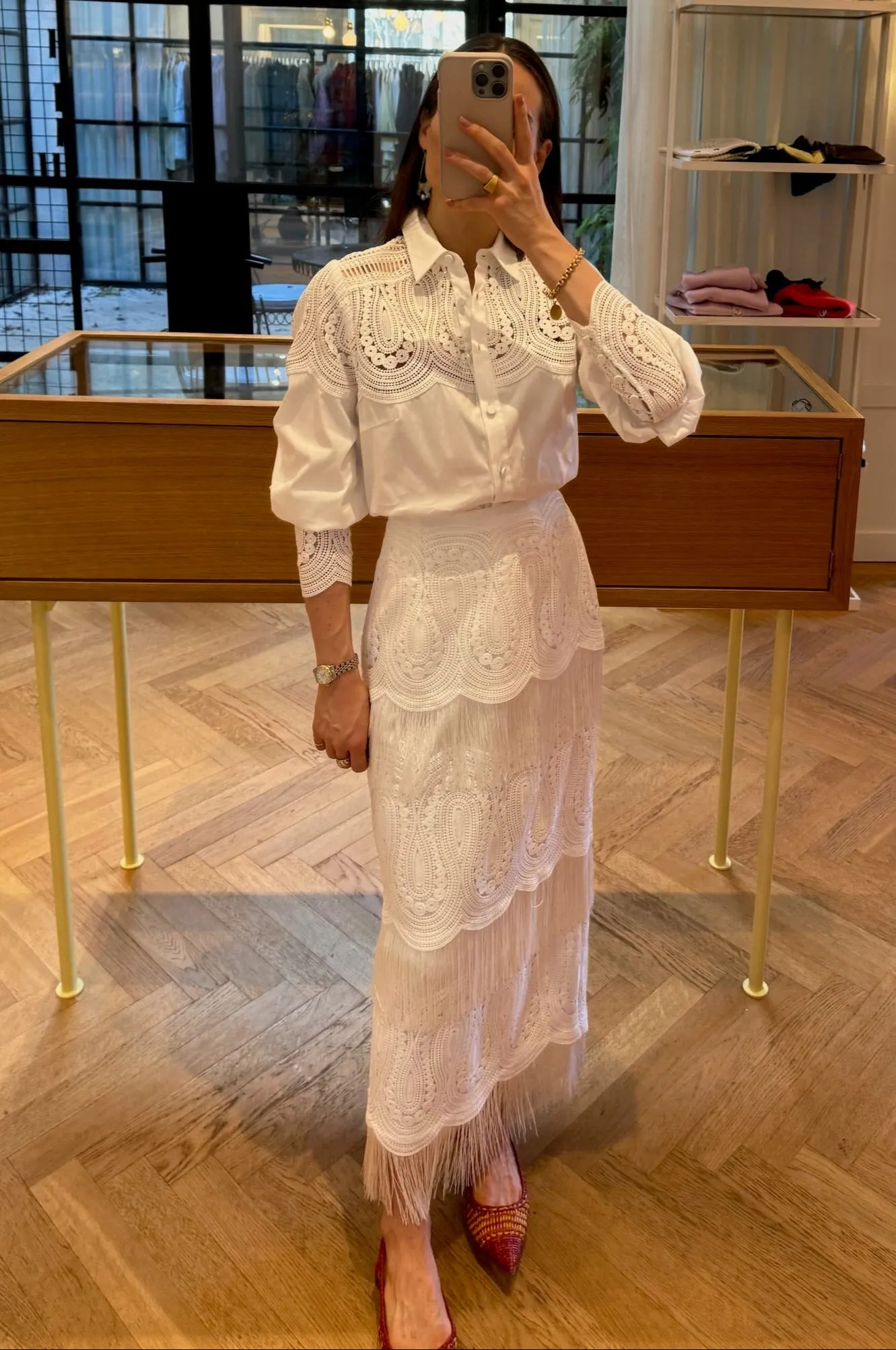 LELA ROSE | WESTERN BUTTON DOWN TOP