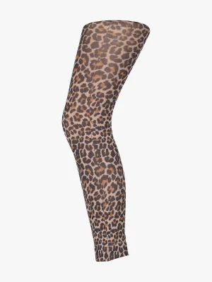 Leopard Footless Tights - Natural