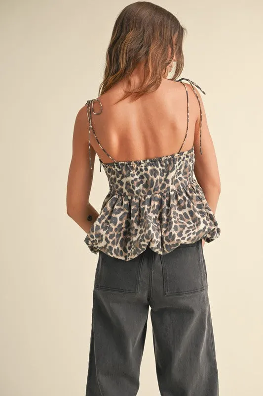 Leopard Print Balloon Bottom Top