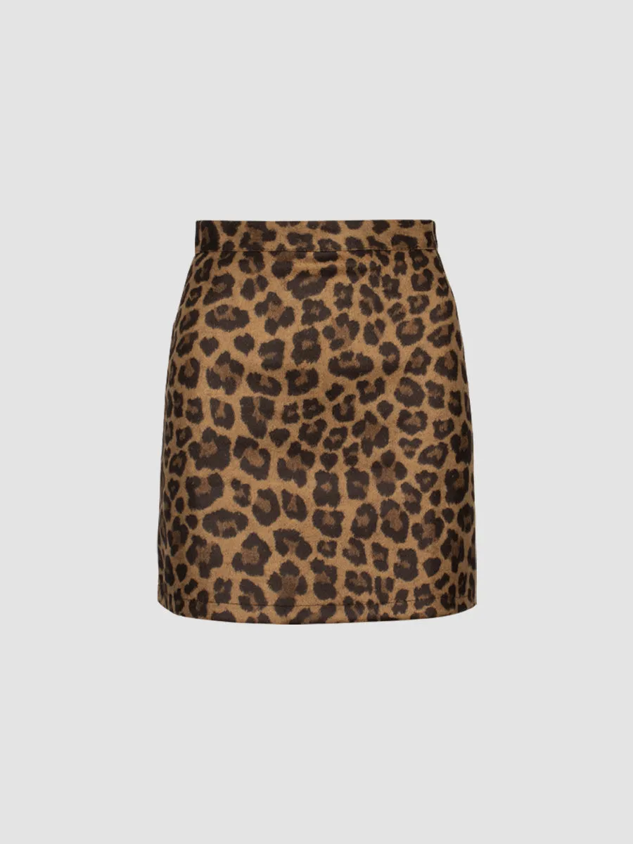 Leopard Print Skirt