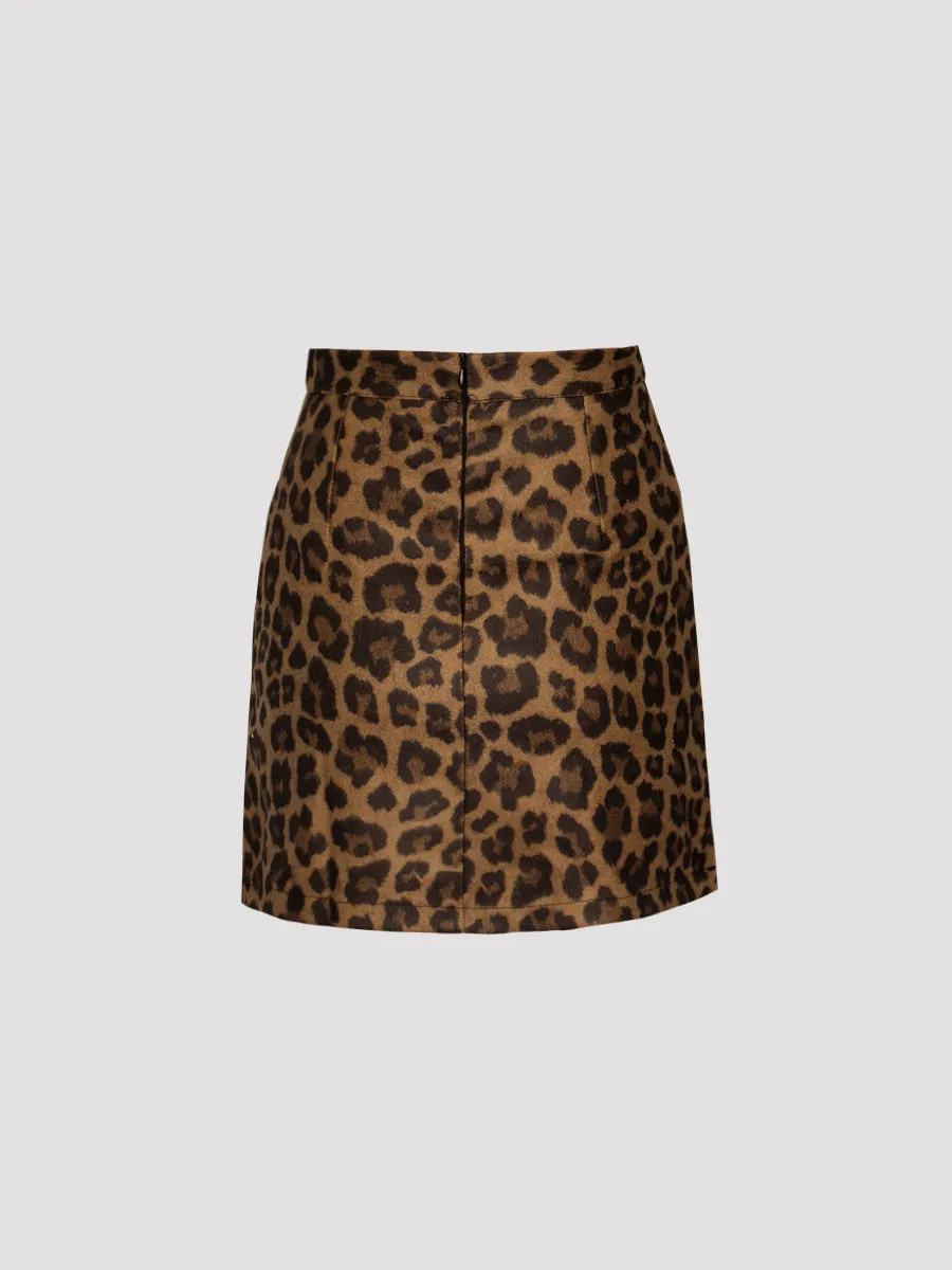 Leopard Print Skirt