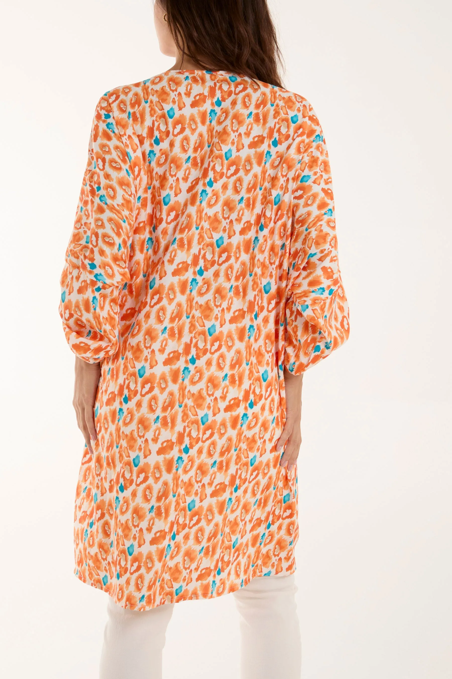 Leopard Print Twisted Front Blouse