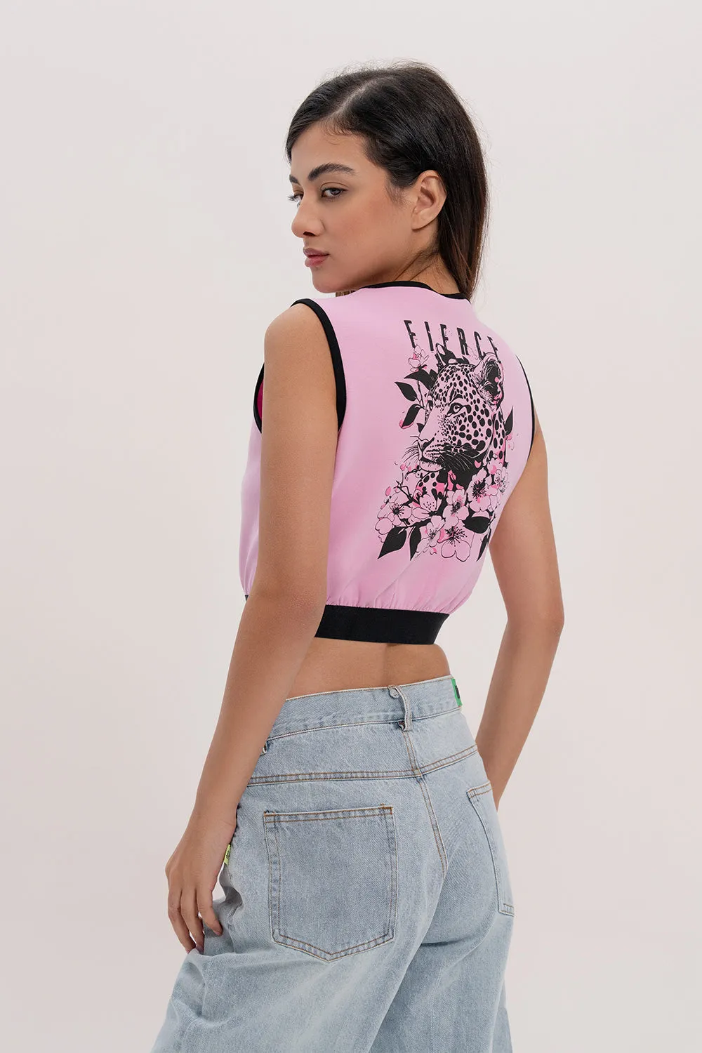 Leopard Print Womens Vest Top