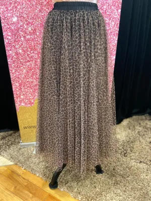 Leopard Sheer Skirt