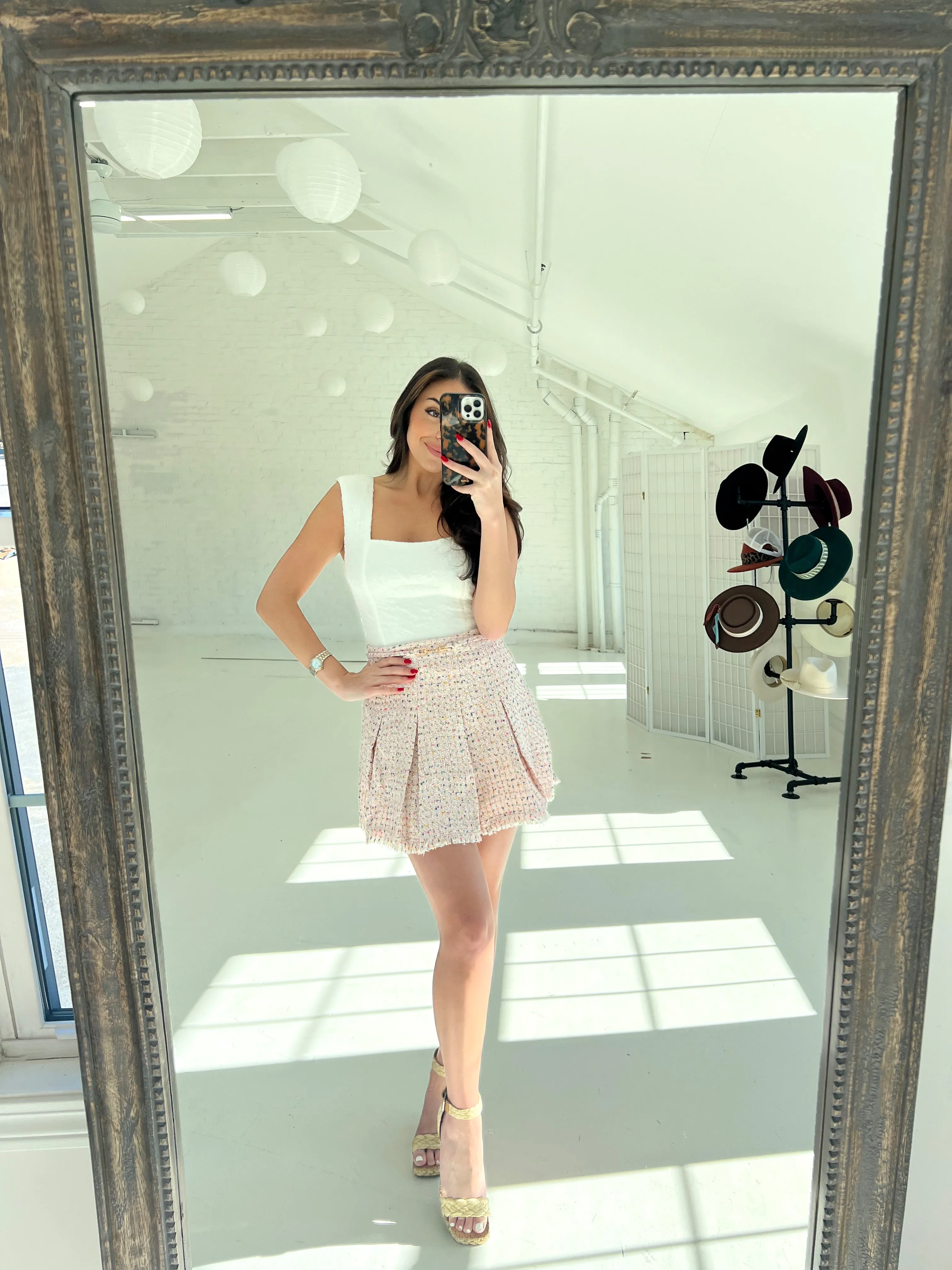 Let's Celebrate Tweed Mini Skirt