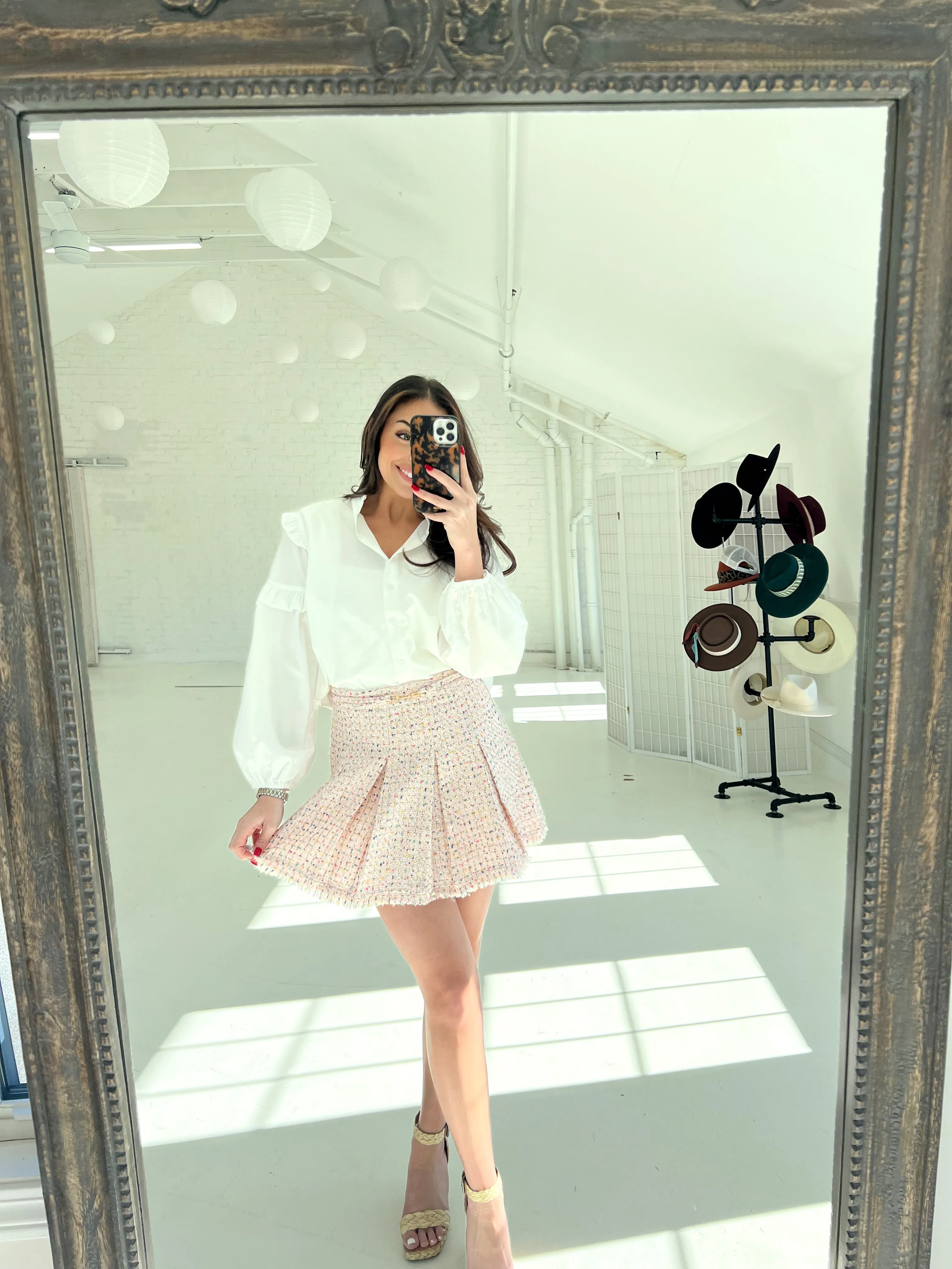 Let's Celebrate Tweed Mini Skirt
