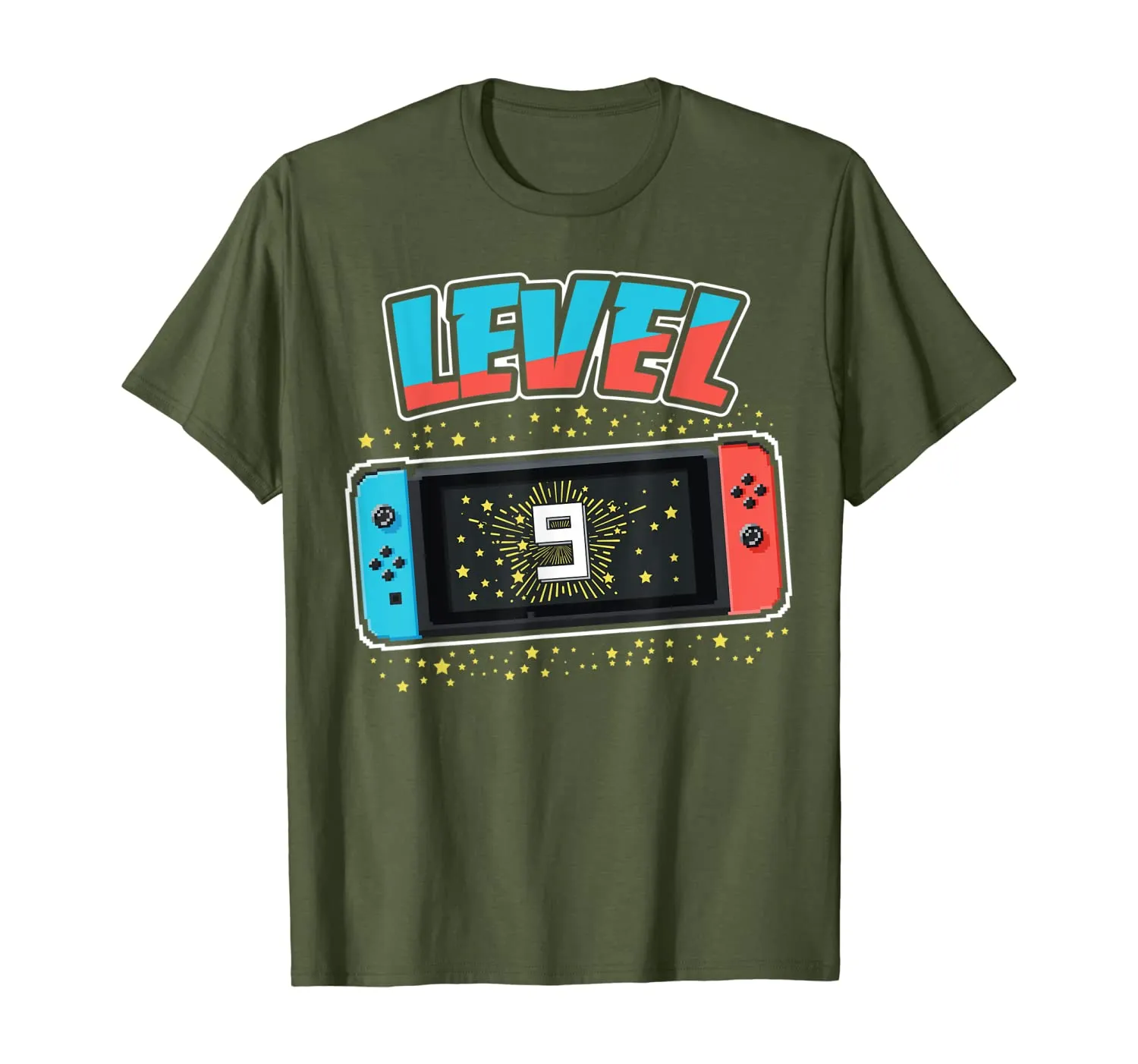 Level 9 Birthday Shirt Boy 9 Years Old Video Games Gift T-Shirt