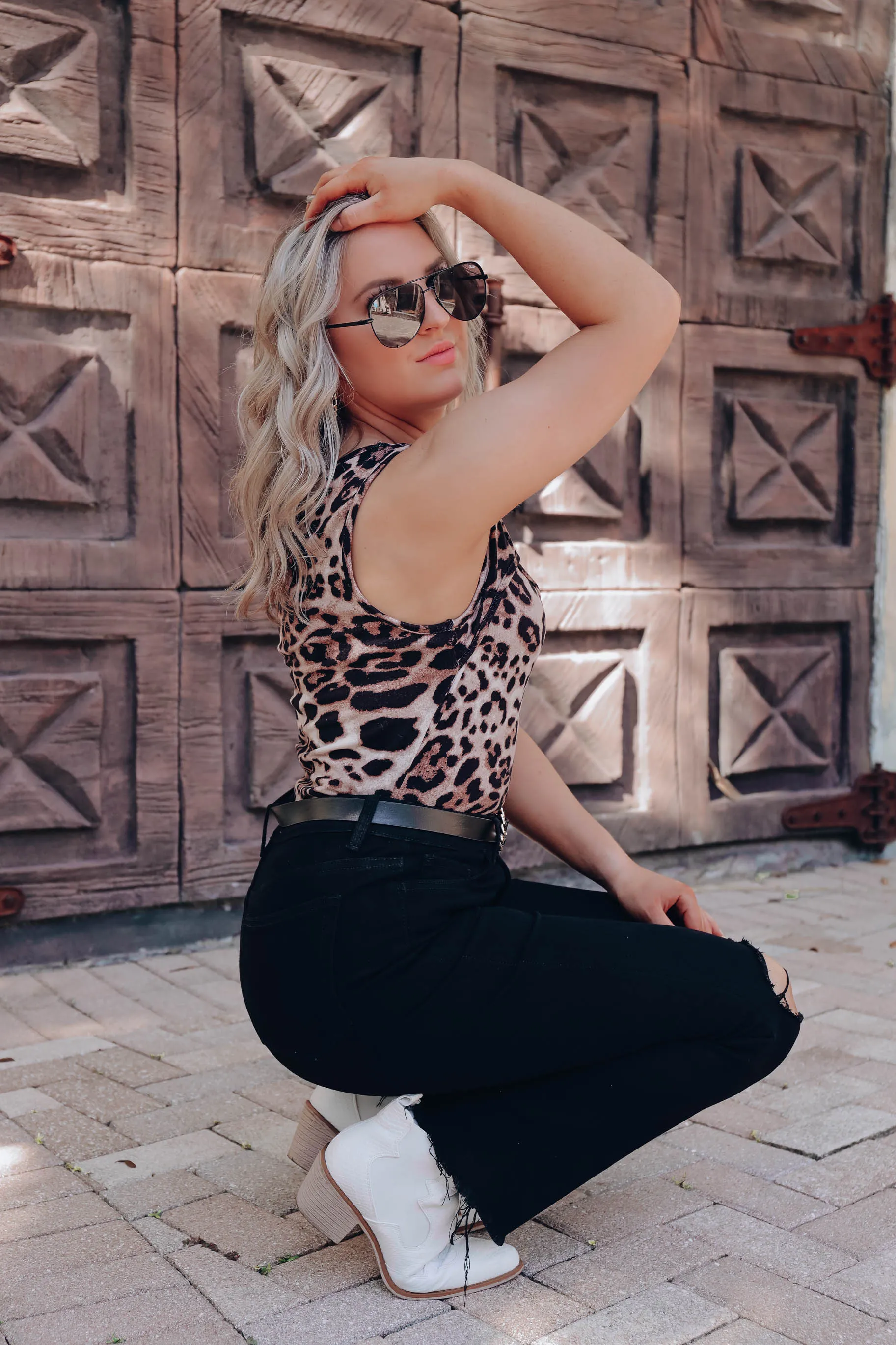 Lia Leopard Cutout Bodysuit