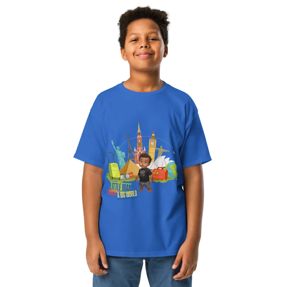 Lil Man in a Big World Boys' Tee | Fun Kids' Graphic Tee
