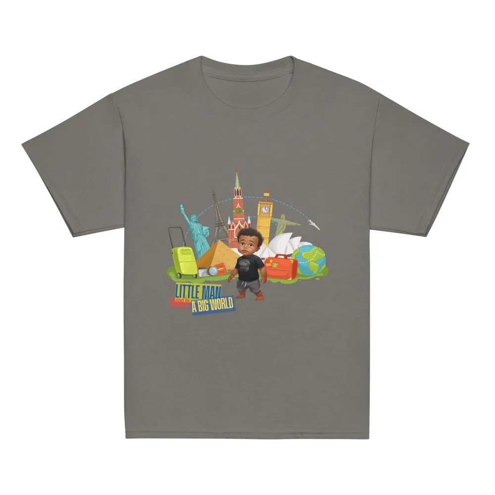 Lil Man in a Big World Boys' Tee | Fun Kids' Graphic Tee