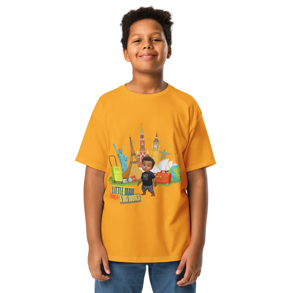 Lil Man in a Big World Boys' Tee | Fun Kids' Graphic Tee