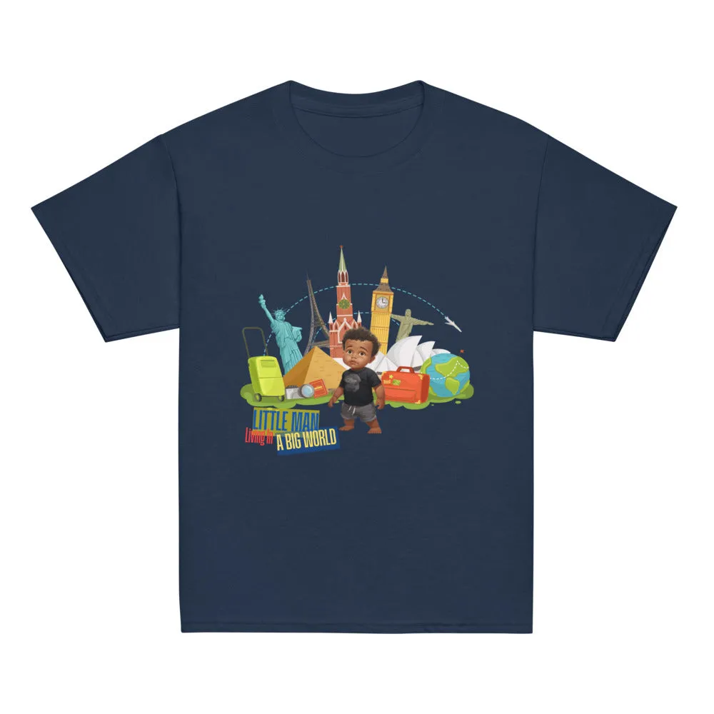 Lil Man in a Big World Boys' Tee | Fun Kids' Graphic Tee