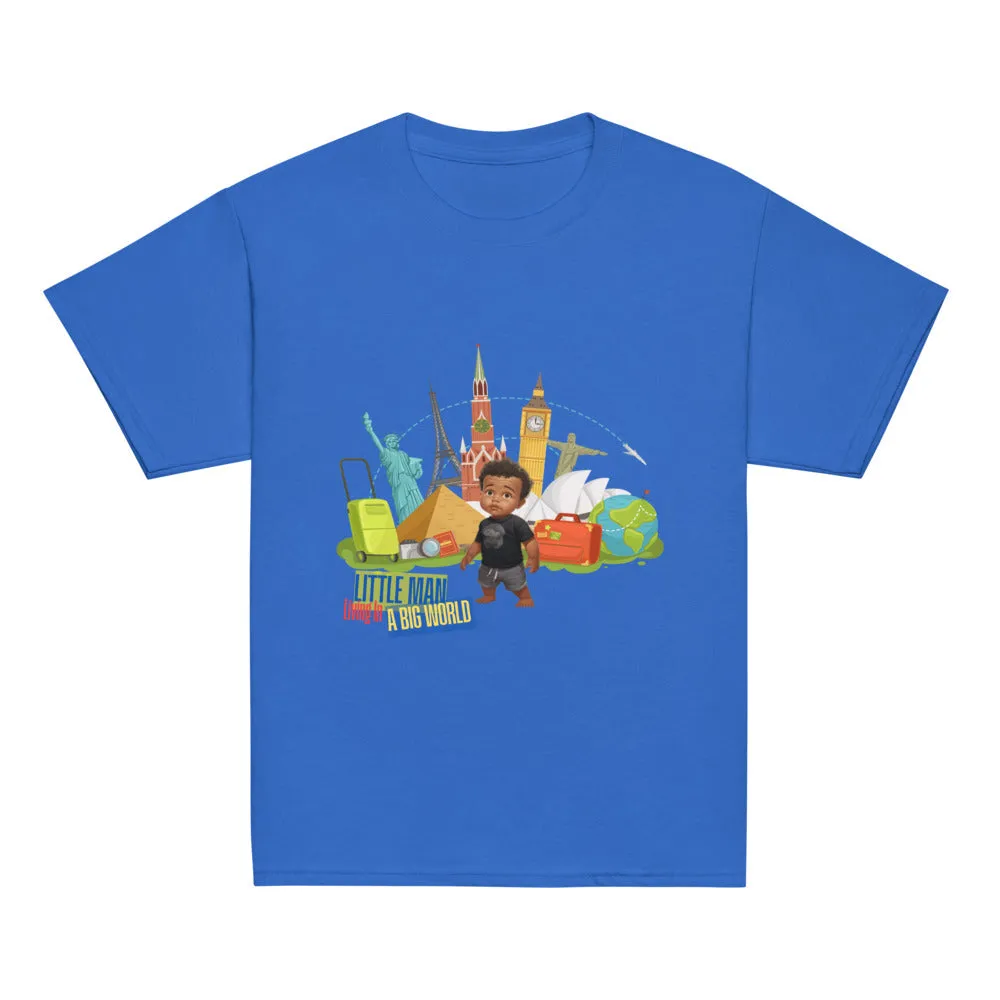 Lil Man in a Big World Boys' Tee | Fun Kids' Graphic Tee