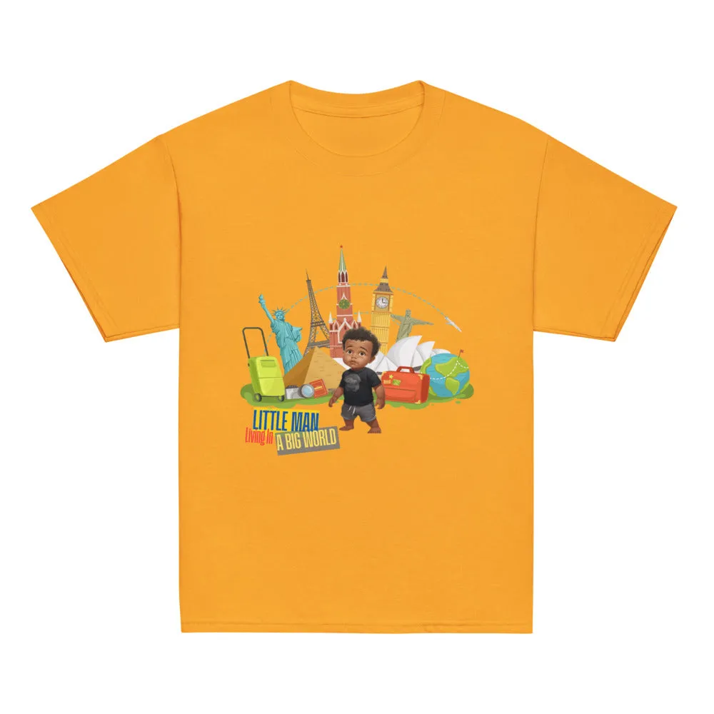 Lil Man in a Big World Boys' Tee | Fun Kids' Graphic Tee