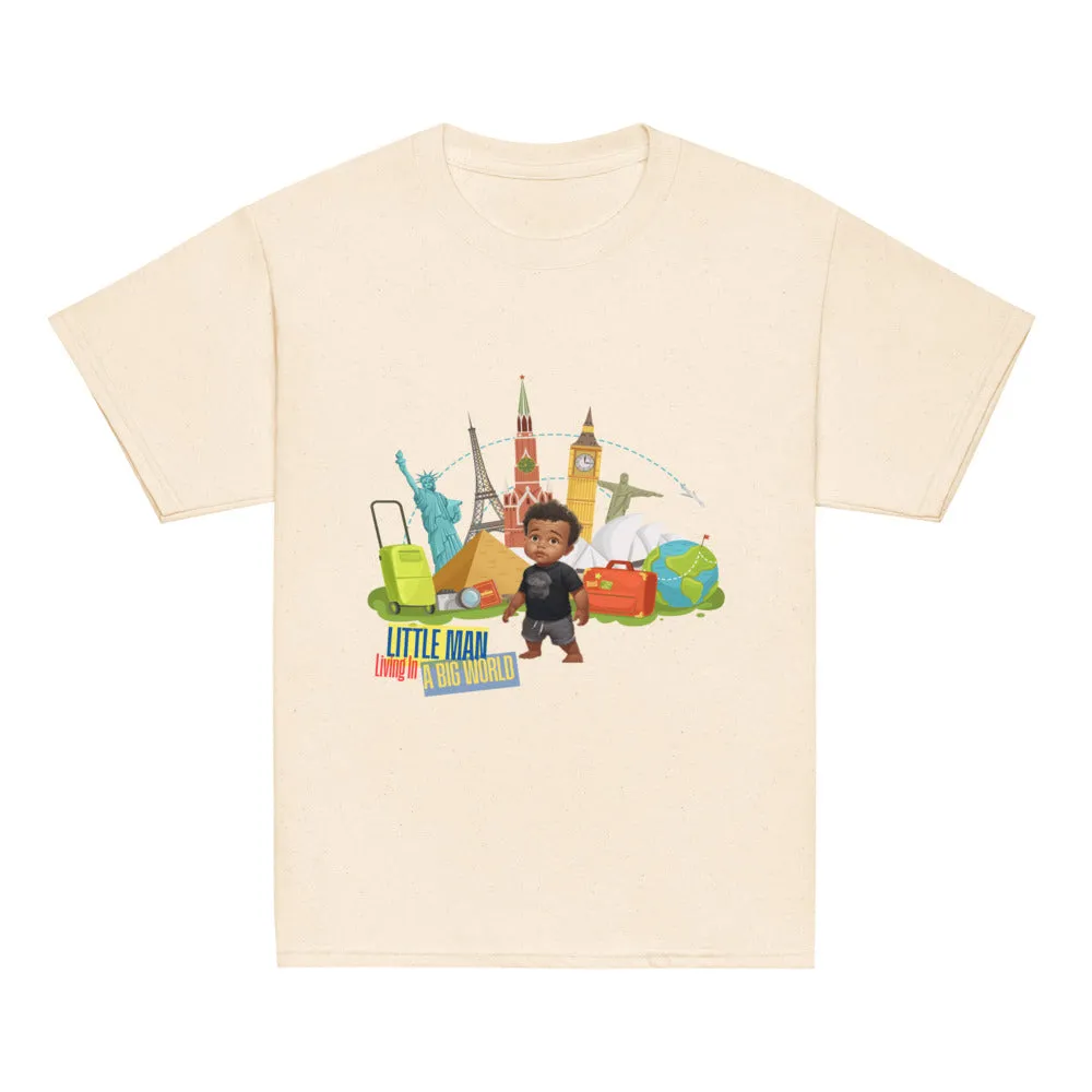 Lil Man in a Big World Boys' Tee | Fun Kids' Graphic Tee