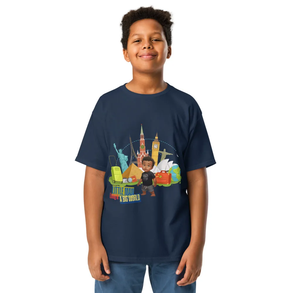 Lil Man in a Big World Boys' Tee | Fun Kids' Graphic Tee