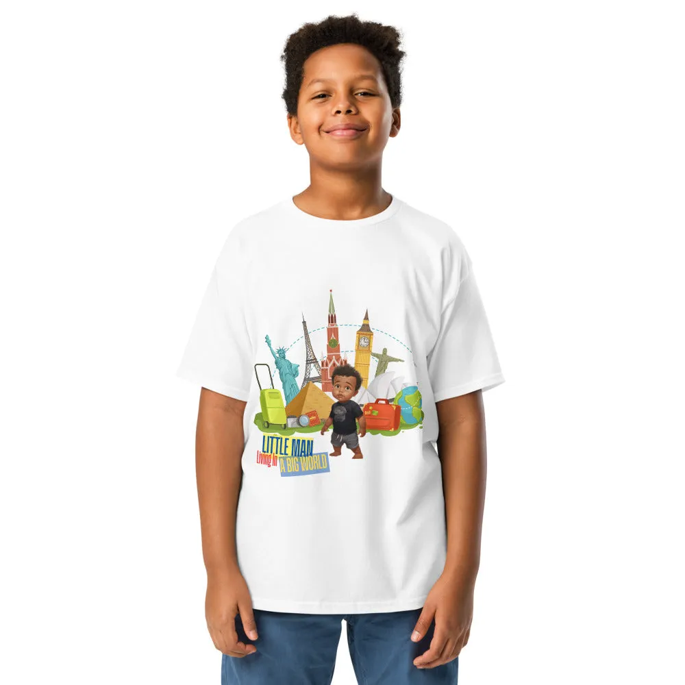 Lil Man in a Big World Boys' Tee | Fun Kids' Graphic Tee
