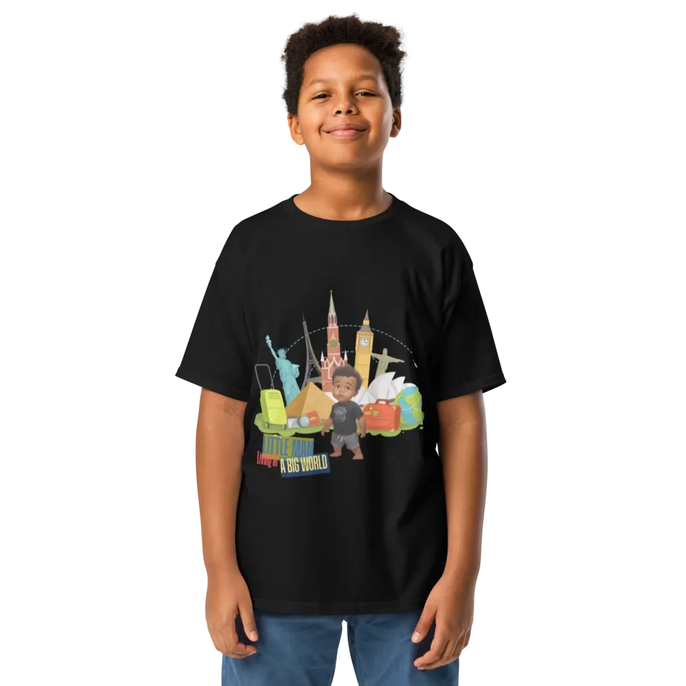 Lil Man in a Big World Boys' Tee | Fun Kids' Graphic Tee