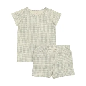 Lilette Grid Set - Cream/Blue