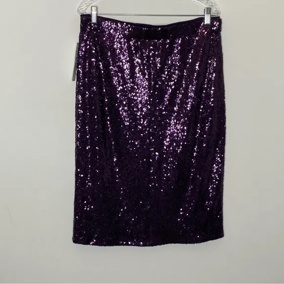 Liz Claiborne Purple Sequin Pencil Skirt